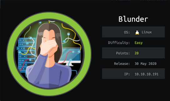 HackTheBox - Blunder thumbnail