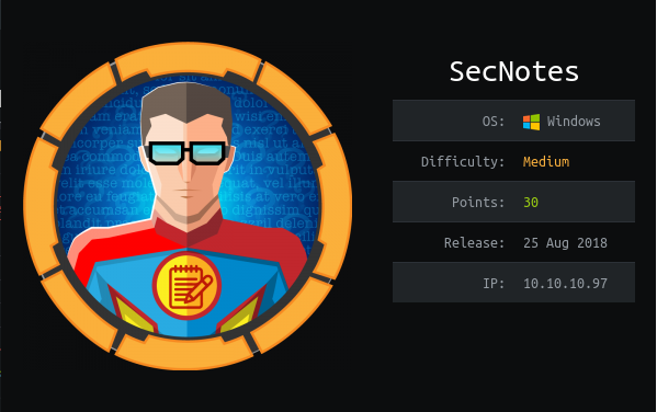 HackTheBox - SecNotes thumbnail