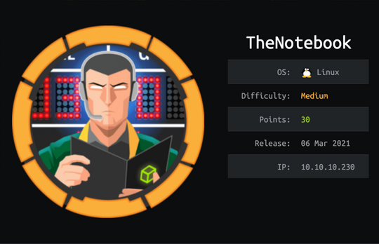 HackTheBox - TheNotebook thumbnail