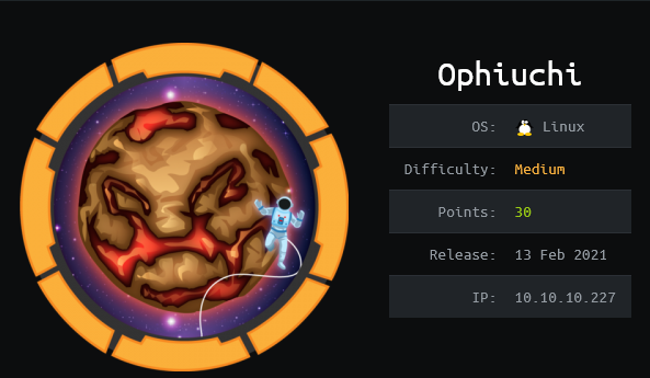 HackTheBox - Ophiuchi thumbnail