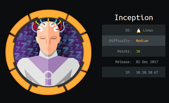 HackTheBox - Inception thumbnail