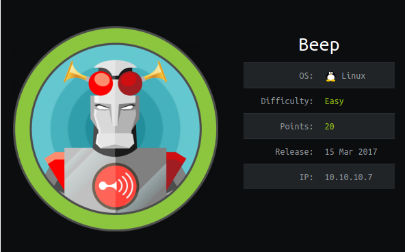 HackTheBox - Beep thumbnail