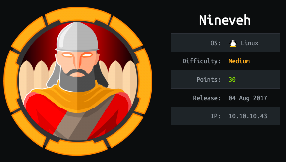 HackTheBox - Nineveh thumbnail