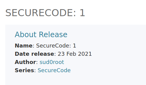 VulnHub - SecureCode thumbnail